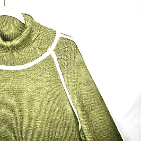Evaless turtleneck Sweater. Green. XL - Picture 4 of 11